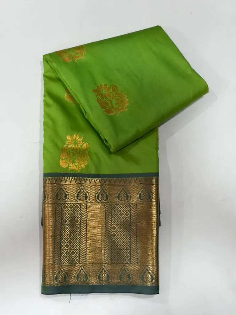 VV1250 Light Green Kanchi Soft Silk Saree
