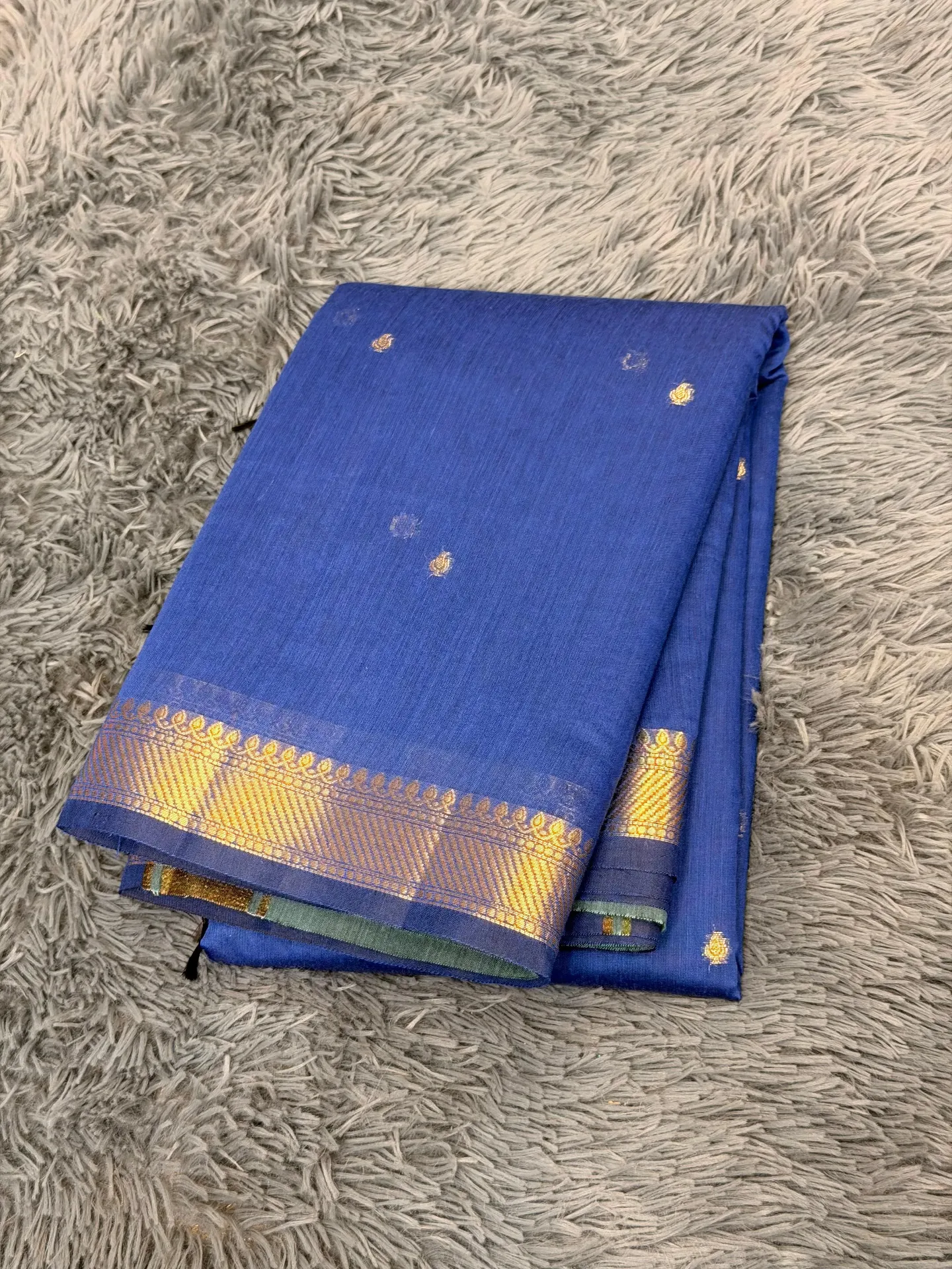 VV1299 Dark Blue Colour Maheshwari Chanderi Cotton Saree