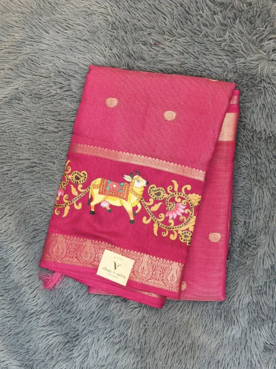 Tanjoor painting saree VV1599