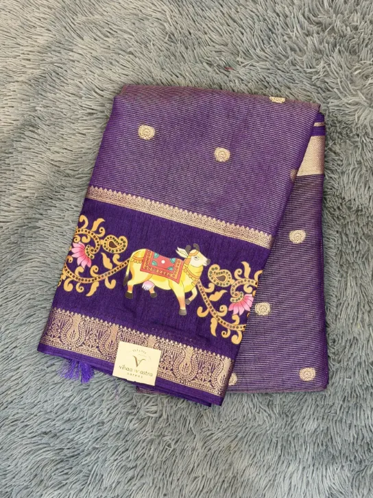 Tanjoor painting saree VV1599