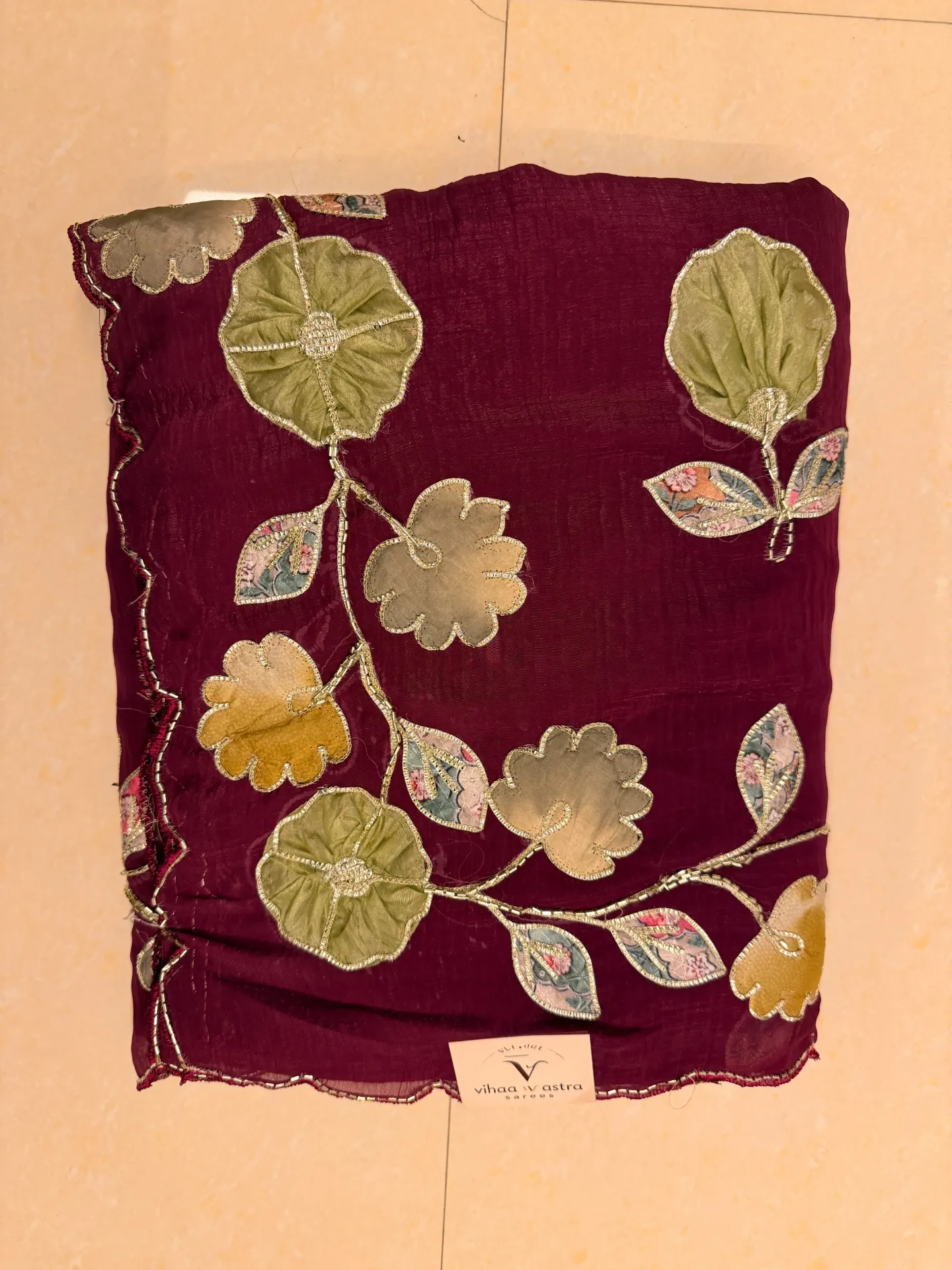 Party Wear Sarees VV1799 (Brown)